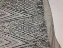 Gray Sequins on Mesh, Geometric Design on Mesh 4way Stretch Sequin-Prom-Gown By The Yard