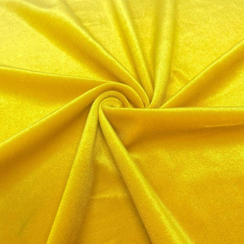 Stretch Velvet Fabric - Yellow - 60'' Stretch Velvet Fabric for Sewing, Apparel, Craft {Choose Qty}