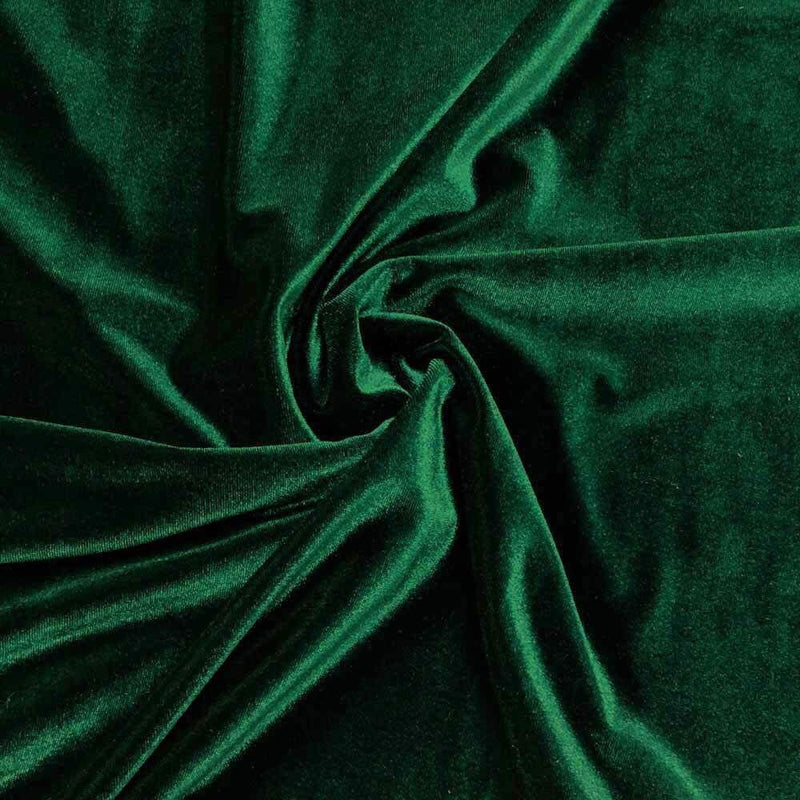 Stretch Velvet Fabric - Hunter Green  - 60'' Stretch Velvet Fabric for Sewing, Apparel, Craft {Choose Qty}