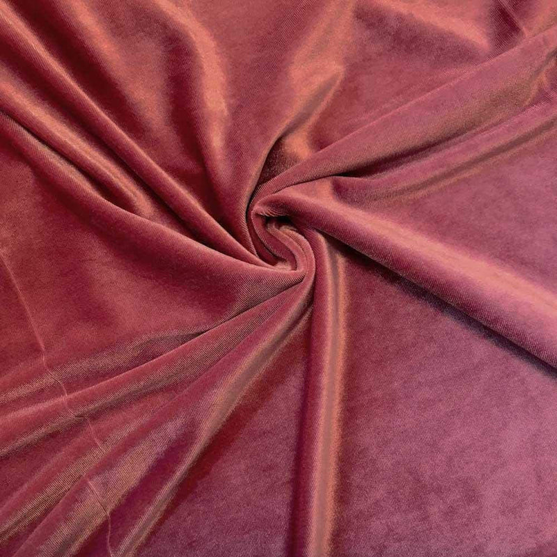 Stretch Velvet Fabric - Dusty Rose - 60'' Stretch Velvet Fabric for Sewing, Apparel, Craft {Choose Qty}