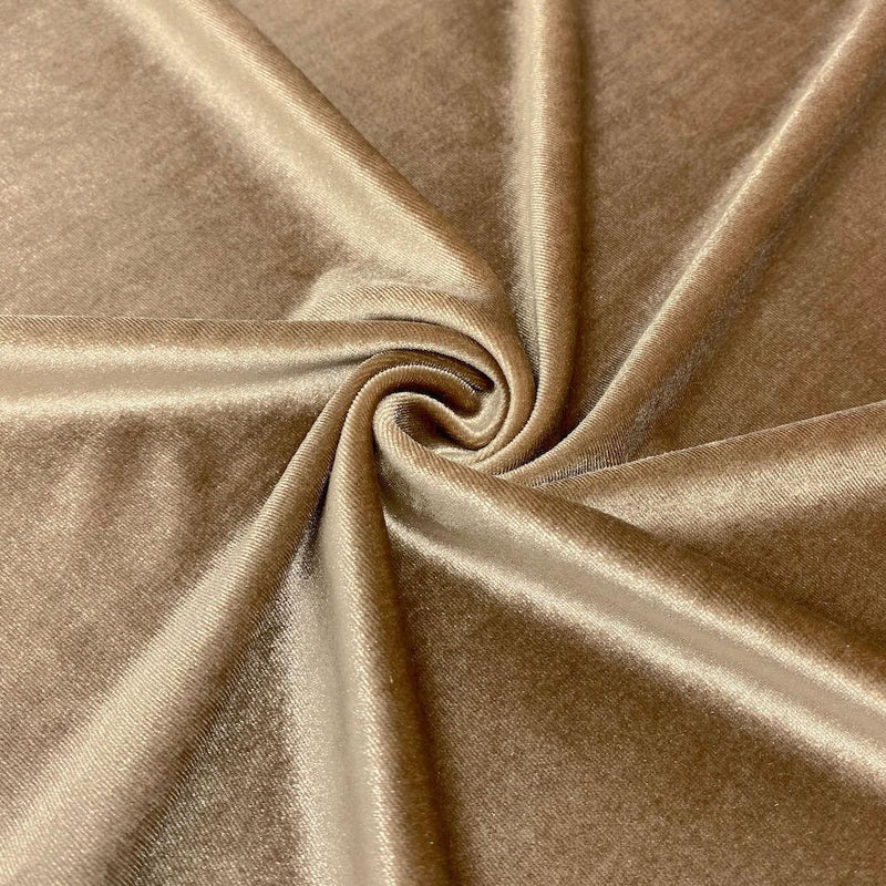 Stretch Velvet Fabric - Champagne - 60'' Stretch Velvet Fabric for Sewing, Apparel, Craft {Choose Qty}