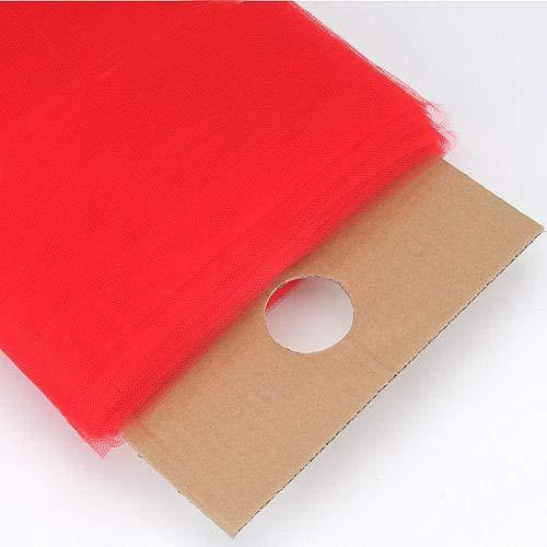 Tulle Bolt Fabric - Red - 54" x 40 Yards Long (120 ft) Fabric Tulle Bolt Wedding Bridal Tulle