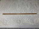 White Sequins Lace Fabric On a Mesh, DAMASK Design Embroidered On 4 way Stretch Sequin By The Yard -Prom-Gown ( Choose The Size )