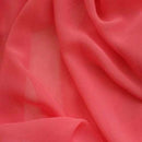 Coral Hi Multi Chiffon Fabric, Chiffon Fabric By The Yard 58-60"Inch By The Yard