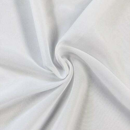 White Hi Multi Chiffon Fabric, Chiffon Fabric By The Yard 58-60"Inch By The Yard