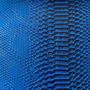 Faux Viper Snake Print Vinyl Fabric - Royal Blue / Black - High Quality Vinyl Sold by The Yard