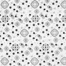 White Bandana Print Fabric Cotton/Polyester Sold By The Yard