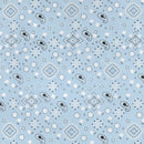 Lt Blue Bandana Print Fabric Cotton/Polyester Sold By The Yard