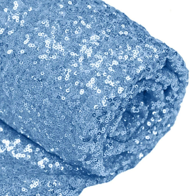 Mini Glitz Sequins - Baby Blue - High Quality Mini Sequins on Mesh (Choose Quantity)