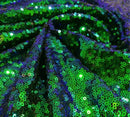 Mini Glitz Sequins - Iridescent Green  - High Quality Mini Sequins on Mesh (Choose Quantity)