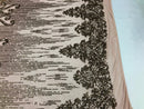 Fancy Damask Line Sequin - Dusty Rose - 4 Way Stretch Sequins Damask Design Fabric Yard
