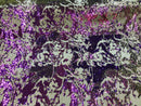 Iridescent Purple Sequin on Camel Stretch Velvet With Luxury Reversible Sequins Shining Sequins 2-way Stretch 58/60” (Choose The Measure)