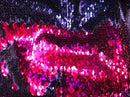 Navy/Fuchsia Flip Up Sequins Reversible, 2-Way Stretch 58/60” Sequins Fabric Dresses-Nightgowns-Prom Gown (Choose The Quantity)