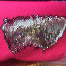 Pink/Silver Flip Up Sequins Reversible, 2-Way Stretch 58/60” Sequins Fabric Dresses-Nightgowns-Prom Gown (Choose The Quantity)