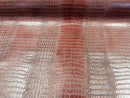 Faux Crocodile Print Vinyl Fabric - Pink - High Quality Vinyl Sold by The Yard
