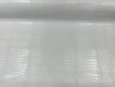 Faux Crocodile Print Vinyl Fabric - White - High Quality Vinyl Sold by The Yard