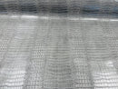 Faux Crocodile Print Vinyl Fabric - Silver - High Quality Vinyl Sold by The Yard