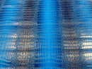 Faux Crocodile Print Vinyl Fabric - Royal Blue - High Quality Vinyl Sold by The Yard