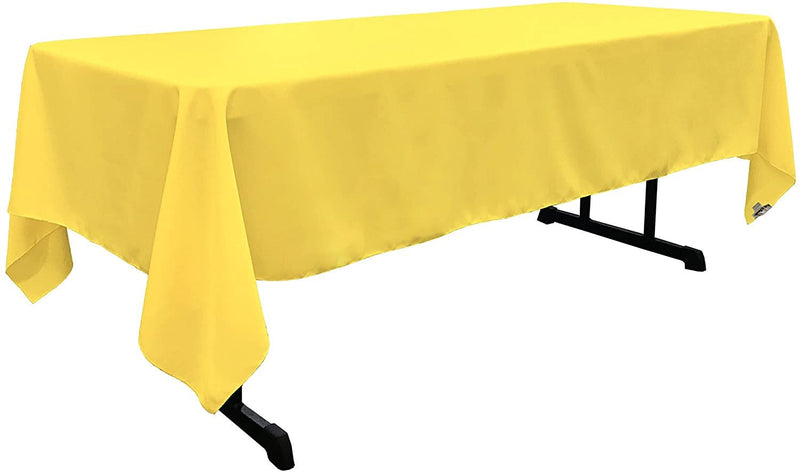 Round Tablecloth - Yellow - Polyester Poplin Tablecloth - Banquet Polyester Cloth, Wrinkle Resistant(Pick a Size)
