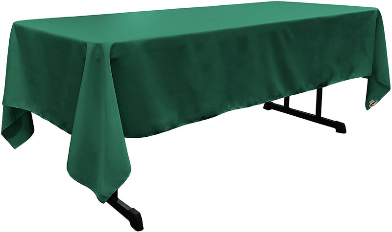 60" Wide Teal Polyester Poplin Rectangular Tablecloth, Polyester Rectangular Cloth Table Covers for All Events (Pick a Size)
