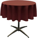 Round Tablecloth - Burgundy - Polyester Poplin Tablecloth - Banquet Cloth, Wrinkle Resistant (Pick a Size)