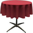 Round Tablecloth - Cranberry - Polyester Poplin Tablecloth - Banquet Polyester Cloth, Wrinkle Resistant(Pick a Size)