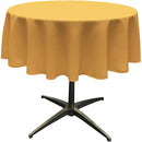 Round Tablecloth - Gold - Polyester Poplin Tablecloth - Banquet Polyester Cloth, Wrinkle Resistant(Pick a Size)