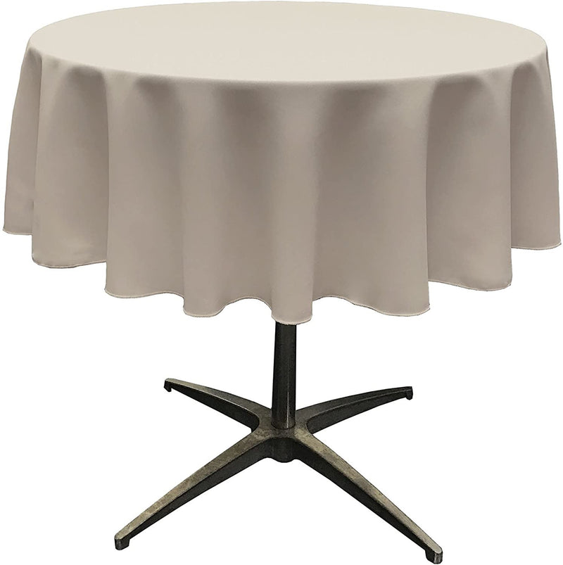 Round Tablecloth - Silver - Polyester Poplin Tablecloth - Banquet Polyester Cloth, Wrinkle Resistant(Pick a Size)