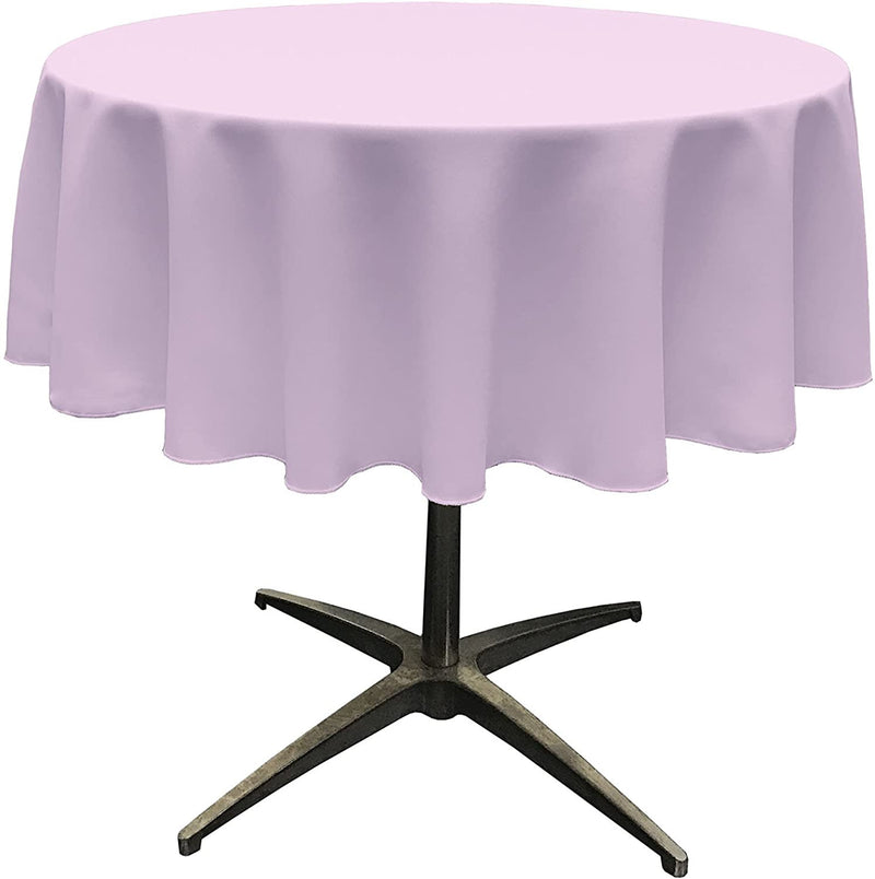 Round Tablecloth - Lilac - Polyester Poplin Tablecloth - Banquet Polyester Cloth, Wrinkle Resistant(Pick a Size)