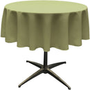 Round Tablecloth - Sage - Polyester Poplin Tablecloth - Banquet Polyester Cloth, Wrinkle Resistant(Pick a Size)