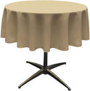 Round Tablecloth - Taupe - Polyester Poplin Tablecloth - Banquet Polyester Cloth, Wrinkle Resistant(Pick a Size)