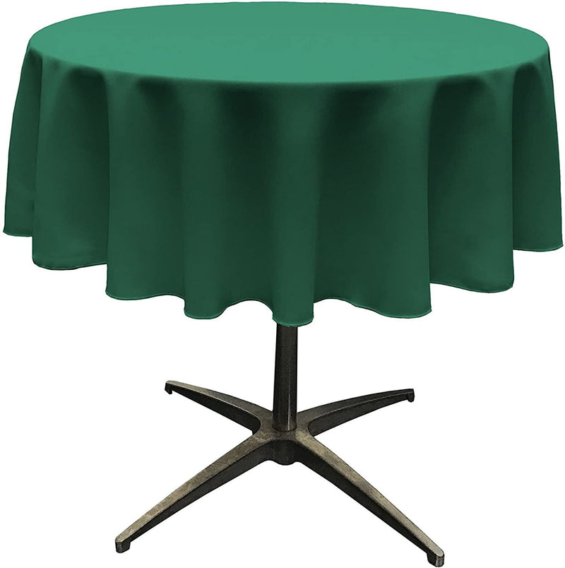 Round Tablecloth - Teal - Polyester Poplin Tablecloth - Banquet Polyester Cloth, Wrinkle Resistant(Pick a Size)