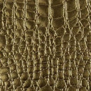 Faux Alligator Print Vinyl Fabric - Gold -  Faux Animal Print Sold by The Yard