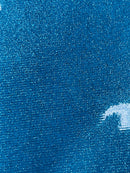 Metallic Glitter Vinyl Fabric - Turquoise - Faux Leather Sparkle Glitter Fabric - 54" Sold By The Yard