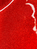 Metallic Glitter Vinyl Fabric - Red - Faux Leather Sparkle Glitter Fabric - 54" Sold By The Yard