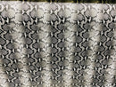 Faux Python Snake Print Vinyl Fabric - Silver/White - Sold by The Yard (Pick a Size)