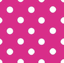 Mia's Fabrics Inc, Fuchsia/White Small Polka Dot Poly Cotton Fabric by The Yard, 58”/60” (Pick a Size)