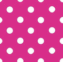 Mia's Fabrics Inc, Fuchsia/White Small Polka Dot Poly Cotton Fabric by The Yard, 58”/60” (Pick a Size)