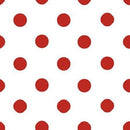 Mia's Fabrics Inc, White/Red Small Polka Dot Poly Cotton Fabric by The Yard, 58”/60” (Pick a Size)