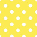 Mia's Fabrics Inc, Yellow/White Small Polka Dot Poly Cotton Fabric by The Yard, 58”/60” (Pick a Size)