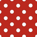 Mia's Fabrics Inc, Red/ White Small Polka Dot Poly Cotton Fabric by The Yard, 58”/60” (Pick a Size)