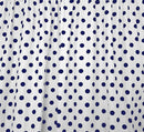 Mia's Fabrics Inc, White/Navy Small Polka Dot Poly Cotton Fabric by The Yard, 58”/60” (Pick a Size)