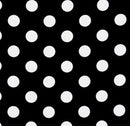 Mia's Fabrics Inc, Black/White Small Polka Dot Poly Cotton Fabric by The Yard, 58”/60” (Pick a Size)