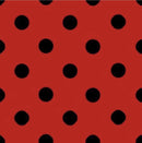 Mia's Fabrics Inc, Red/Black Small Polka Dot Poly Cotton Fabric by The Yard, 58”/60” (Pick a Size)