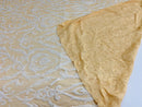 White Sequin on Nude Mesh 4way Stretch Embroidery With Sequin on a Mesh Lace Fabric By The Yard For Gown, Wedding-Bridal-Dress