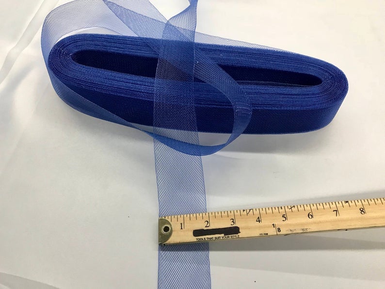 2 Inch Royal Blue Crinoline Horsehair Braid Trim Bridal Fabric Wedding Decor (Choose The Quantity)