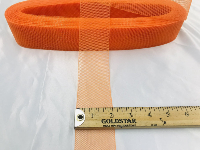 2 Inch Orange Crinoline Horsehair Braid Trim Bridal Fabric Wedding Decor (Choose The Quantity)