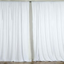 White 2 PANELS, 5 Ft Wide Curtain Polyester Backdrop High Quality Drape Rod Pocket [Choose The Measurements]