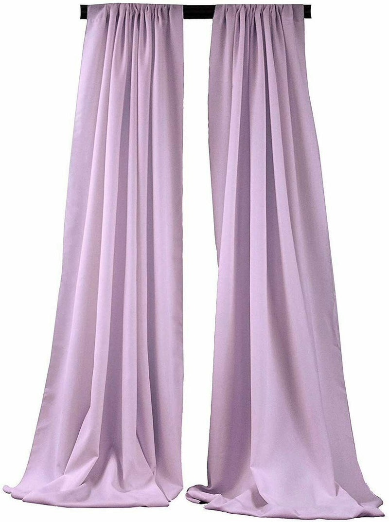 Lilac 2 PANELS, 5 Ft Wide Curtain Polyester Backdrop High Quality Drape Rod Pocket [Choose The Measurements]