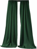 Hunter Green 2 PANELS 5 Ft Wide Curtain Polyester Backdrop High Quality Drape Rod Pocket [Choose The Measurements]